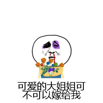 可爱的大姐姐可不可以嫁给我微信表情包在线制作