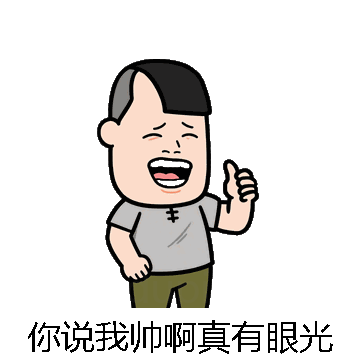 你说我帅啊真有眼光微信表情包在线制作