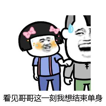 看见哥哥这一刻我想结束单身了微信表情包在线制作